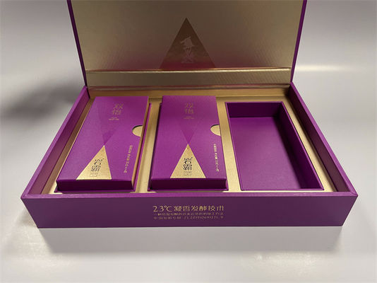 Kertas Mewah Kotak Hadiah Pemegang Dikandung Magnetic Closure Box Hadiah