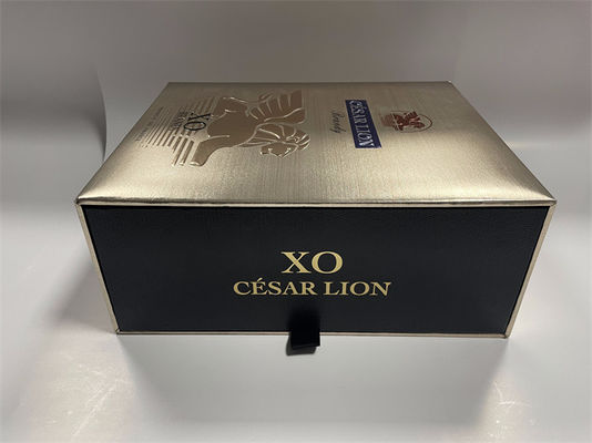 Kelas Tinggi Kotak Anggur Merah Kertas Premium Anggur Box Hadiah Dengan Cetakan Embossed