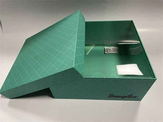 Customized Logo Rigid Gift Box Kotak Hadiah Kardus Hijau Dengan Tutup