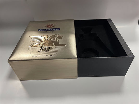 Kothak kemasan anggur mewah yang dipersonalisasi Kothak anggur premium 750ml