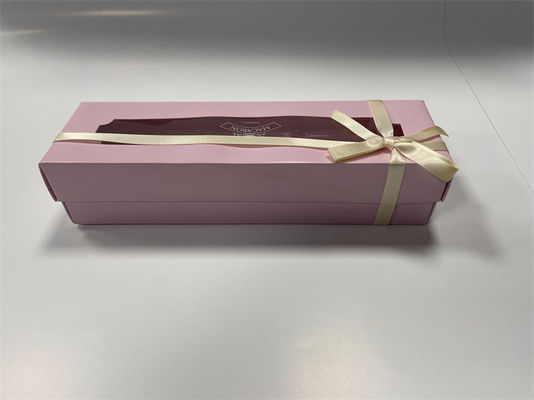 Magnetic 6 Macaron Box Pink Luxury Macaron Packaging Desain Bunga